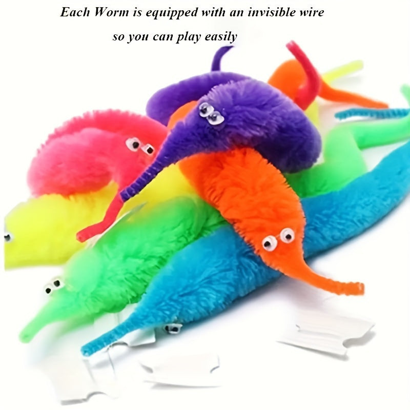 10 Pcs Whimsical Twisted Caterpillar Magic Bug Toys  Random Colors for Carnivals Christmas and Trick Carnival Parties