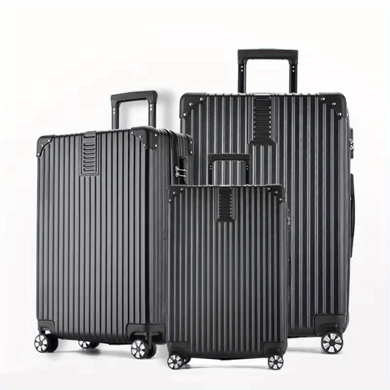 3Piece Luggage Set with Double Spinner Wheels 14 Age Group Durable Travel Suitcases with Combination Locks Portable and Lightweight Design Expandable Storage Capacity for Everyday Use