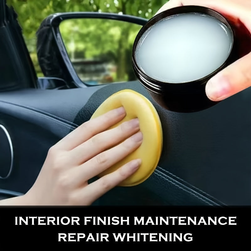 Plastic Parts Renovator Car Restorer Interior Maintenance Polishing Wax Tire Coating Wax Black Car Yellow Removal Repair Nano Crystal Coating Multifunctional Car Supplies Car Wax Dashboard Wax Polishing