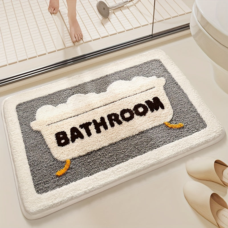 1pc Premium Absorbent NonSlip Bathroom Mat  Soft WaterRepellent and SkidResistant Floor Mat for Toilet Shower Kitchen Laundry Bedroom and Indoor Areas  Durable EasytoClean and SlipResistant Bathroom Accessories