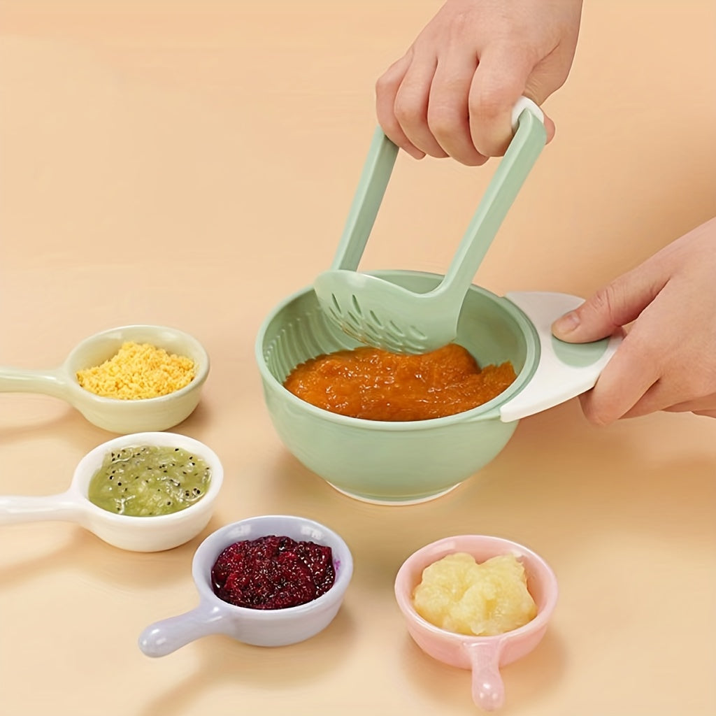 Baby Manual Food Grinder Fruit Puree Grinding Tool Grinding Bowl Christmas Halloween Thanksgiving Day Gift Easter Gift