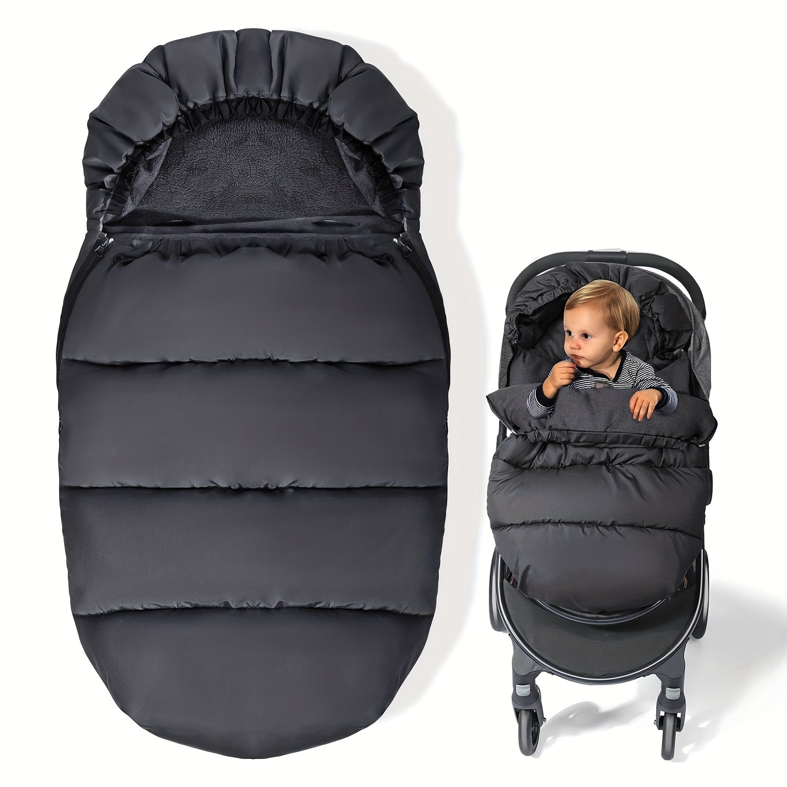 Waterproof Youngsters Stroller Foot Covers with Zipper  Fit EasyOn  Off Includes Storage Bag  PinkBlack